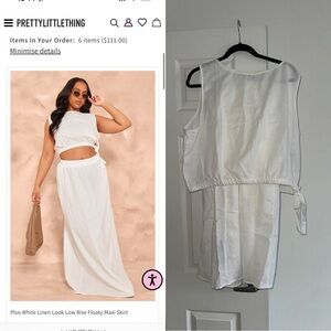 Pretty little thing white linen set